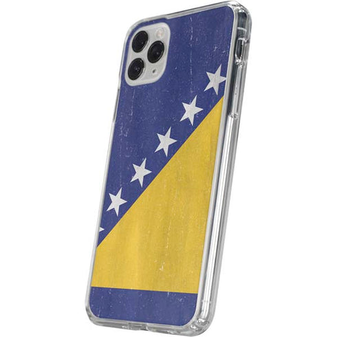 Bosnia and Herzegovina Flag Distressed iPhone 11 Pro Clear Case